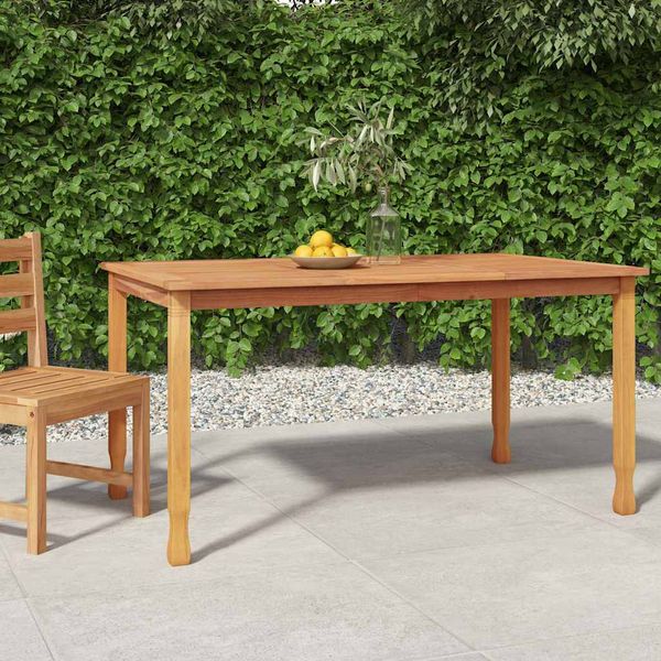 vidaXL Záhradný jedálenský stôl 150x90x75 cm tíkové masívne drevo