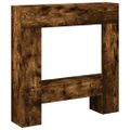 vidaXL Obloženie krbu dymový dub 81x18x82 cm kompozitné drevo