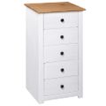 vidaXL Komoda biela 46x40x89 cm borovicový masív Panama Range