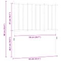 vidaXL Kovové náhradné čelo postele biele 80 cm