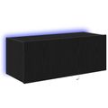 vidaXL TV nástenná skriňa 80 x 35 x 31 cm Čierny dub Kompozitné drevo
