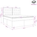 vidaXL Posteľ boxspring s matracom Krémová 140 x 190 cm Látka