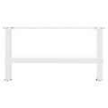 vidaXL Nohy na konferenčný stolík, biele, 2 ks, 70 x (30-31) cm, oceľové