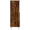 vidaXL Vysoká skrinka dymový dub 60x36x110 cm spracované drevo
