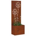 vidaXL Záhradná clona na súkromie Kvetinový Hrdzavý 50 x 32 x 150 cm