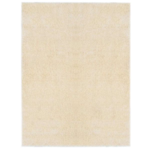 vidaXL Shaggy koberec do priestoru Krémová 120 x 160 cm Polyetylén
