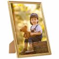 vidaXL Fotorámiky na stenu alebo stôl 3 ks zlaté 70x90 cm MDF