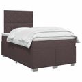 vidaXL Posteľ boxspring s matracom Tmavohnedá 120 x 200 cm Látka