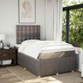 vidaXL Boxspring posteľ s matracom sivohnedý 120x200 cm látka