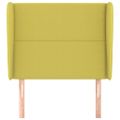 vidaXL Čelo postele so záhybmi zelené 103x23x118/128 cm látka