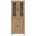 vidaXL Highboard 2 ks Remeselný dub 69,5 x 34 x 180 cm