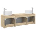 vidaXL Set kabinetov do kúpeľne 3 ks Dub sonoma 49,5 x 44,5 x 66 cm