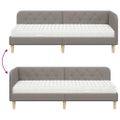 vidaXL Rohový rám postele Sivohnedá 80 x 200 cm látka