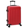 vidaXL Kufor so zámkom 3 ks Červená 50 x 31 x 78 cm ABS plast