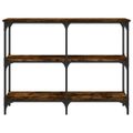 vidaXL Konzolový stolík dymový dub 100x29x75 cm kompozitné drevo