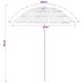 vidaXL Plážový slnečník Hawaii, biely 240 cm