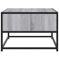 vidaXL Konferenčný stolík sivá sonoma 100x50x35cm kompozitné drevo+kov