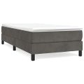vidaXL Posteľný rám s boxspringom tmavosivá 80x200 cm zamat