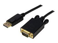 StarTech 10 ft DisplayPort to VGA Adapter Cable - DP to VGA Video Converter - Active DisplayPort to VGA Cable for PC 1920x1200 - Black (DP2VGAMM10B) - Kábel DisplayPort - DisplayPort (M) do HD-15 (VGA) (M) - 3.05 m - opatrený západkou - čierna