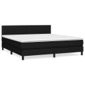 vidaXL Posteľný rám boxspring s matracom čierny 160x200 cm látka