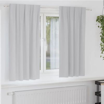 vidaXL Záclony na zatemnenie s krúžkami 2 pcs Svetlosivá 175 x 140 cm