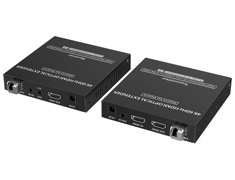 XtendLan HDMI přenos po optice, jedno vlákno, do 40km, SC konektor, 4k, s IR přenosem ovládání, pár Extender, HDMI 2.0, single-mode LC, vysílac+prijímac, až 4K, do 40km, s IR prenosem ovládání, LPCM 2.0, HDMI loopout, IR passback