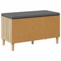 vidaXL Predsieňová lavica s vankúšom Sonoma dub 80 x 38 x 46 cm
