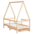 vidaXL Rám detskej postele so zásuvkami 70x140 cm masívna borovica