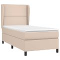 vidaXL Boxspring posteľ s matracom kapučínová 80x200 cm umelá koža