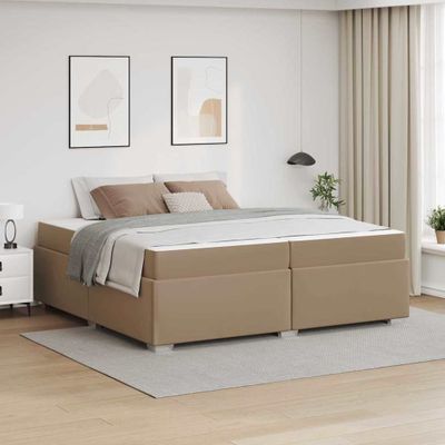 vidaXL Rám postele Kapučínová 200 x 200 cm látka