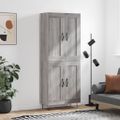 vidaXL Vysoká skrinka sivý dub sonoma 69,5x34x180 cm spracované drevo