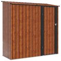 vidaXL Záhradné prístrešky Hnedá 203 x 85,5 x 200 cm Kov