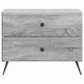 vidaXL Nočný stolík Sivá sonoma 62 x 34,5 x 47,5 cm Kompozitné drevo