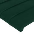 vidaXL Čelo postele so záhybmi tmavozelený 93 x 23 x 118/128 cm zamat
