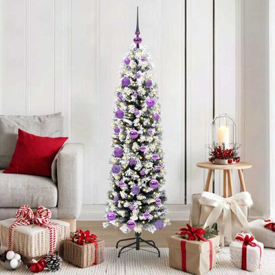 vidaXL Umelý vianočný stromček Zelená 150 cm PVC, oceľ a plast
