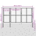 vidaXL Záhradná brána z ocele 400x150 cm antracitová