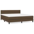 vidaXL Boxspring posteľ s matracom tmavohnedá 160x200 cm látka