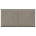 vidaXL Nástenné panely 12 ks bledosivé 30x15 cm zamat 0,54 m²