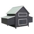 vidaXL Kurín pre hydinu, sivý 157x97x110 cm, drevo