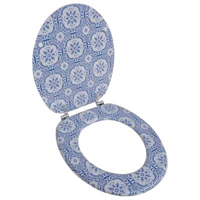 WC sedadlo s vekom z MDF, potlač s motívom porcelánu