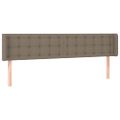 vidaXL Čelo postele s LED sivohnedé 183x16x78/88 cm látka