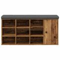 vidaXL Lavička na topánky Old Wood 102x32x50 cm Engineered Wood