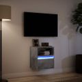 vidaXL TV nástenná skrinka s LED svetlami betónovo sivá 41x31x45 cm