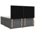 vidaXL Posteľ boxspring s matracom Tmavosivá 140 x 190 cm Látka