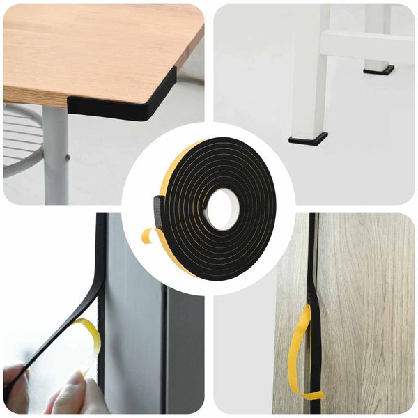 vidaXL Samolepiaca penová páska 20 pcs Čierna 20mm x 5m CR Pena