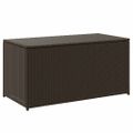 vidaXL Záhradný úložný box hnedý 100x50x50 cm polyratanový