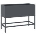 vidaXL Zvýšený záhradný kvetináč Antracit 60 x 26 x 45 cm Oceľ