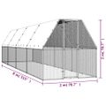 vidaXL Klietka pre sliepky 2x8x2 m pozinkovaná oceľ