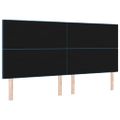 vidaXL LED hlavová doska s LED pásikmi Modrá 200 cm Zamat