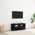 vidaXL TV skrinka 90 x 35 x 40 cm Čierny dub Kompozitné drevo